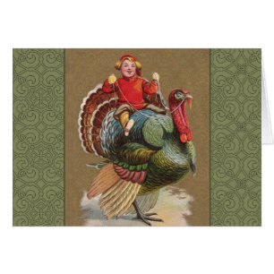 Thanksgiving Turkey Funny Vintage Greetings