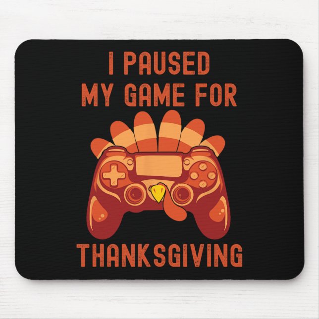 Thanksgiving Turkey Gaming Controller Boys Kids Me Mouse Pad (Front)
