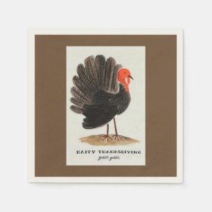 Thanksgiving Turkey Gobble Gobble Napkin