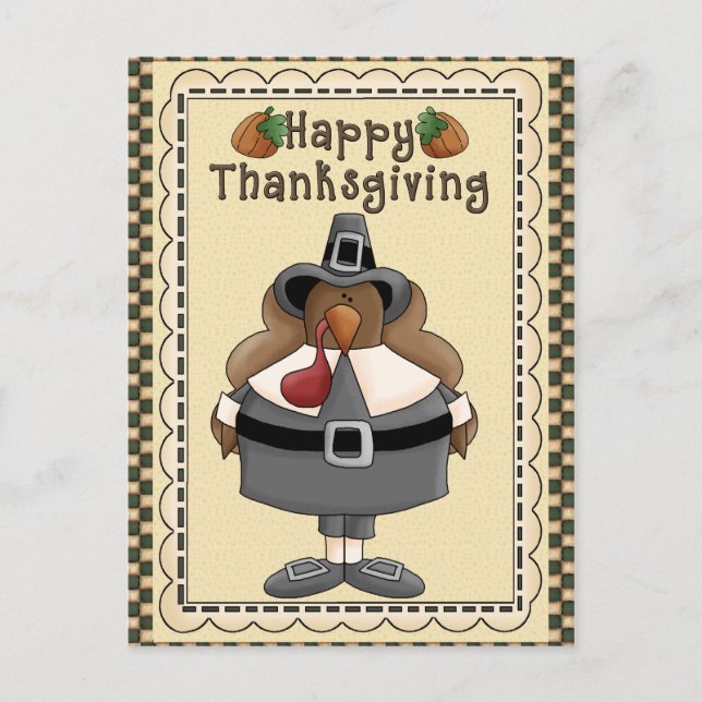 Thanksgiving Turkey greeting card (Front)