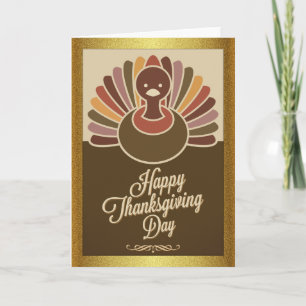 Thanksgiving Turkey Greeting Holiday Card
