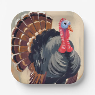 Thanksgiving Turkey   Happy Thanksgiving Party Paper Plate