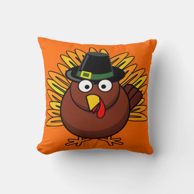Thanksgiving Turkey Holiday  20x20 Throw Pillow (Front)