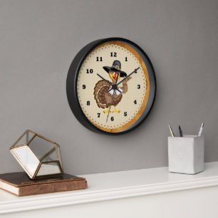 Thanksgiving Turkey Holiday Clock