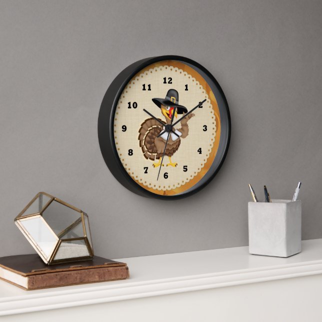 Thanksgiving Turkey Holiday Clock (Office)