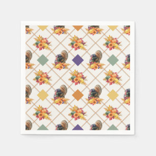 Thanksgiving Turkey Holiday Napkin