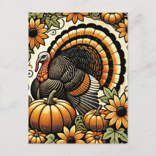 Thanksgiving Turkey                                Holiday Postcard
