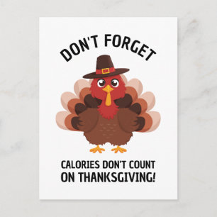 Thanksgiving Turkey Humor Funny Fall Joke Holiday Postcard