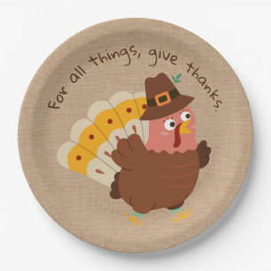 Thanksgiving Turkey Humour Napkins Paper Plate