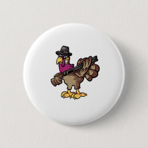 Thanksgiving Turkey Hunting 6 Cm Round Badge