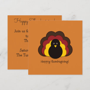 Thanksgiving turkey invitation