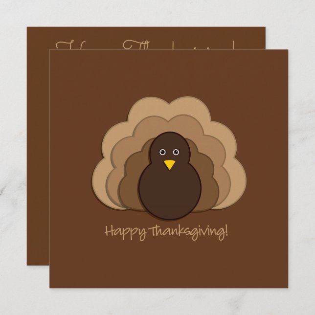 Thanksgiving turkey invitation (Front/Back)