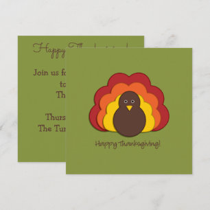 Thanksgiving turkey invitation
