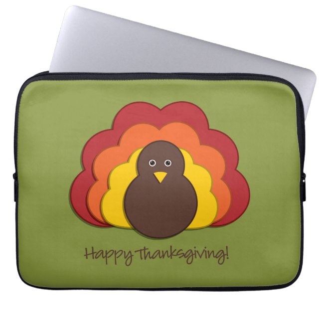 Thanksgiving turkey laptop sleeve (Front)