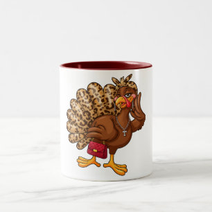 Thanksgiving Turkey Leopard Autumn Cup Coquette