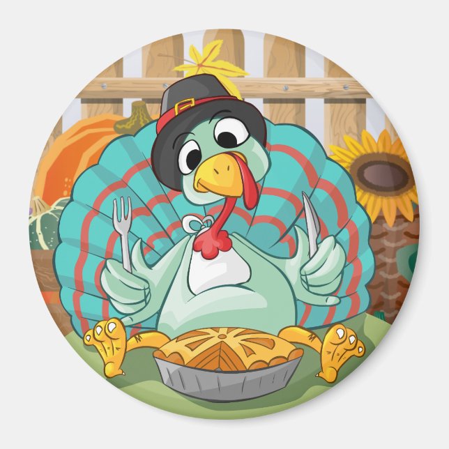 Thanksgiving Turkey Magnet (Front)