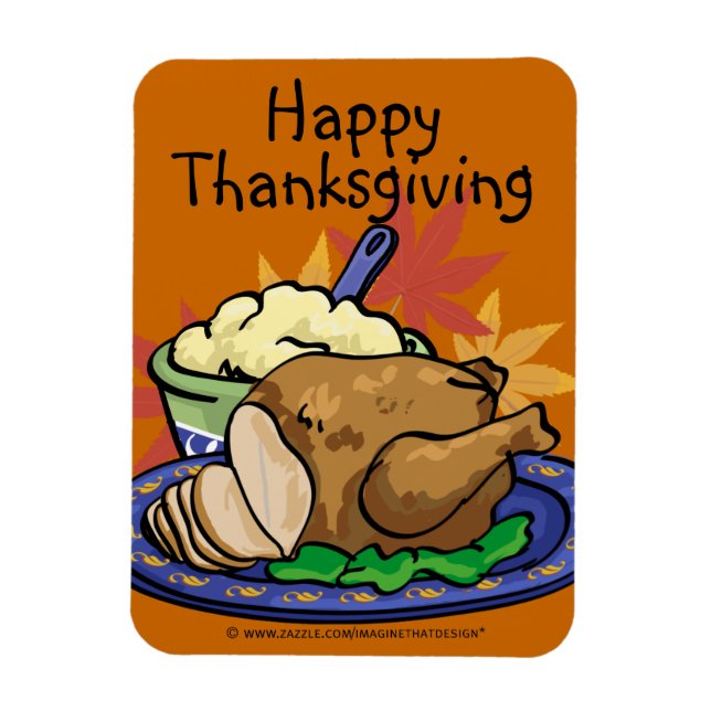 Thanksgiving Turkey Magnet (Vertical)