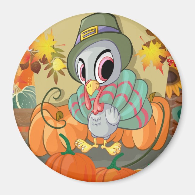 Thanksgiving Turkey Magnet (Front)