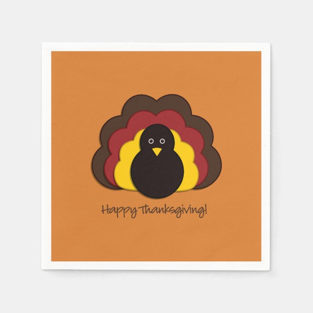 Thanksgiving turkey napkin (Front)