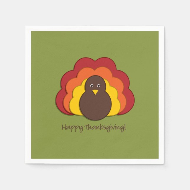 Thanksgiving turkey napkin (Front)