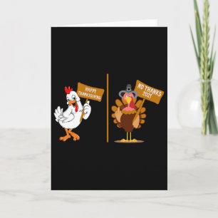 Thanksgiving Turkey No Thanks Grumpy Halloween Fun Card