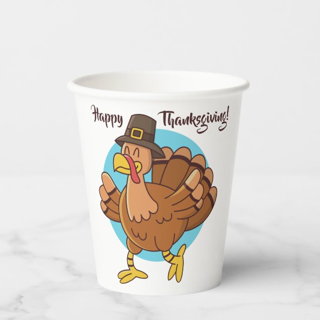 Thanksgiving Turkey Paper Cups (Front)
