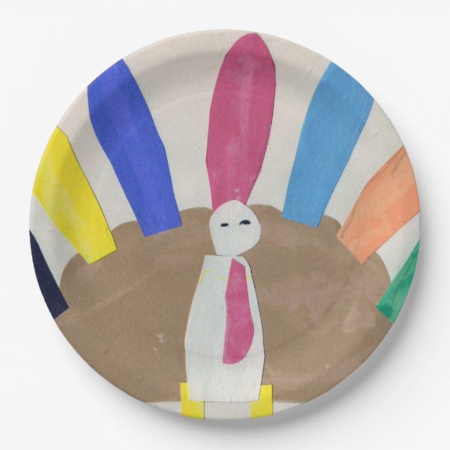 Thanksgiving Turkey Paper Plate (Front)