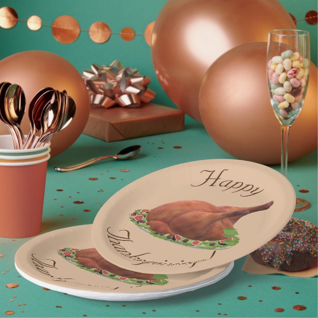 Thanksgiving Turkey Paper Plate (Multi)