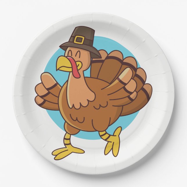 Thanksgiving Turkey paper plates (Front)