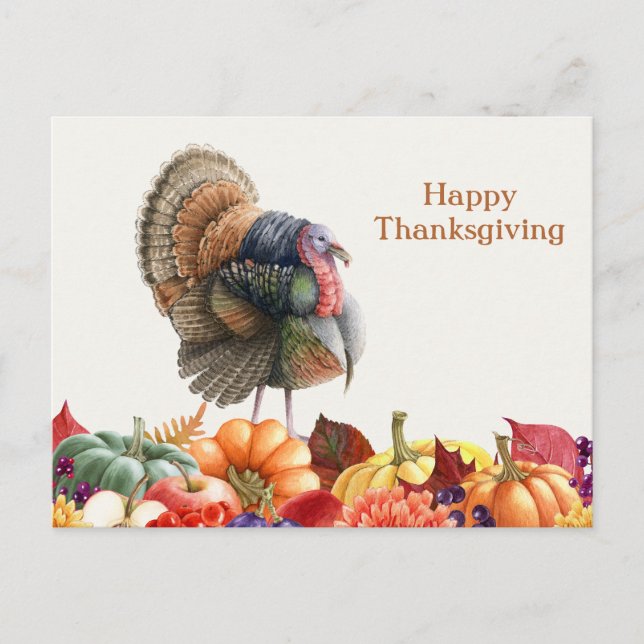 Thanksgiving Turkey Postcard (Front)