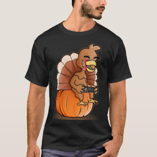 Thanksgiving Turkey Pumpkin Gamer Thanksgiving T-Shirt