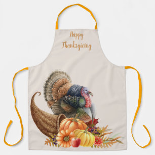 Thanksgiving Turkey Pumpkins Apron