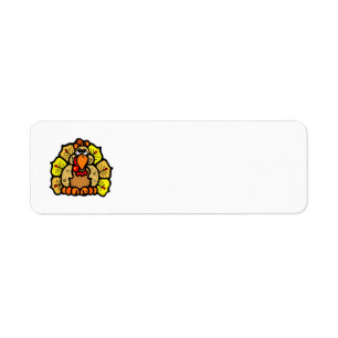 Thanksgiving Turkey Return Address Label