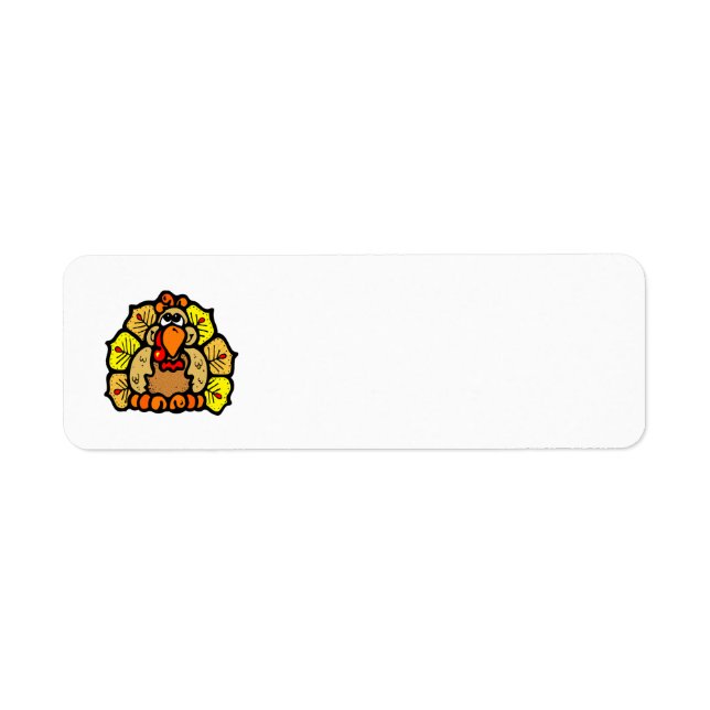 Thanksgiving Turkey Return Address Label (Front)