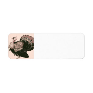 Thanksgiving Turkey Return Address Label