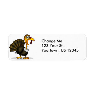 Thanksgiving Turkey Return Address Labels
