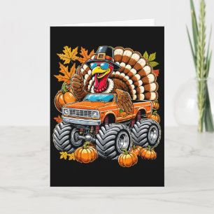 Thanksgiving Turkey Riding Monster Truck 1 Card