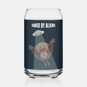 Thanksgiving Turkey Saved by Aliens Can Glass