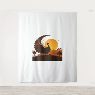 Thanksgiving Turkey Silhouette – Sunset Harvest Sc Tapestry