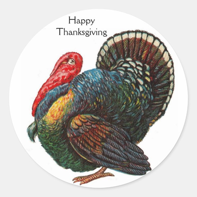 Thanksgiving Turkey Sticker (Front)