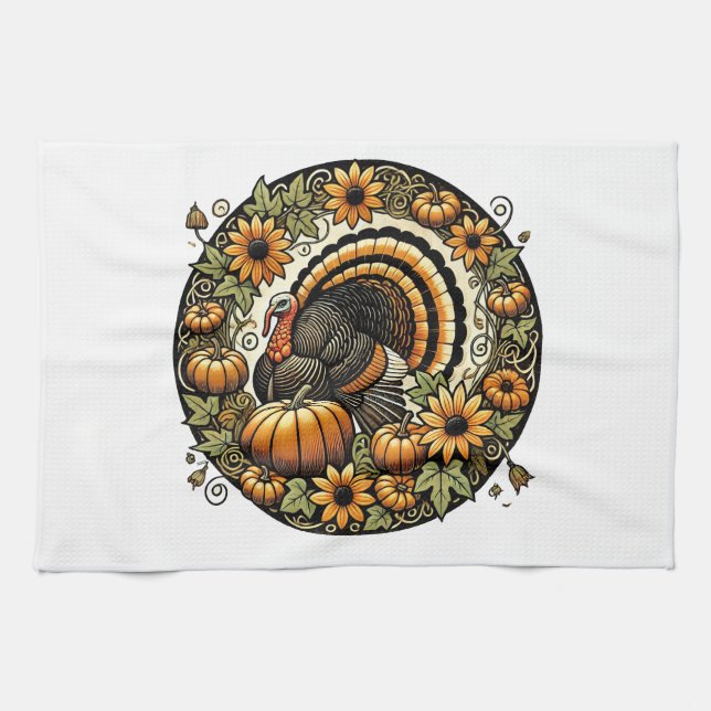 Thanksgiving Turkey                                Tea Towel (Horizontal)