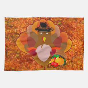 thanksgiving turkey tea towel