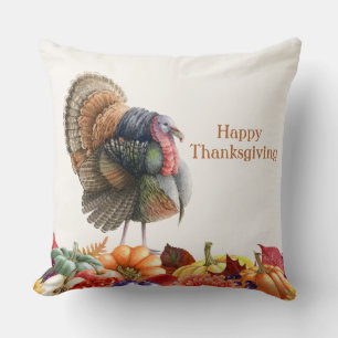 Thanksgiving Turkey Throw Pillow