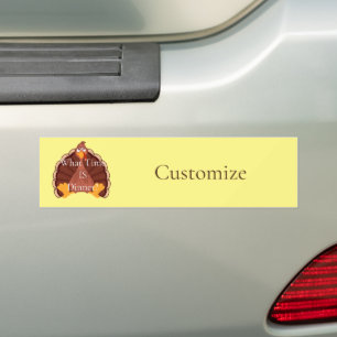 Thanksgiving Turkey Thunder_Cove Bumper Sticker