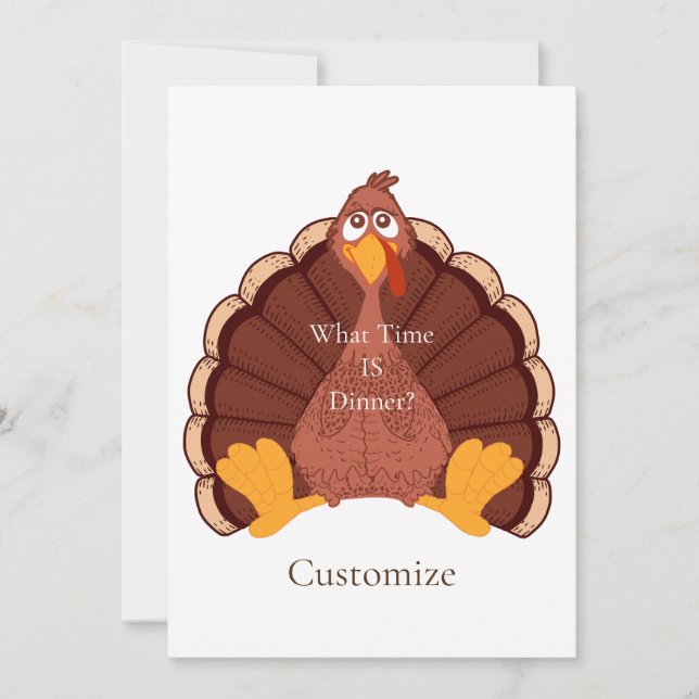 Thanksgiving Turkey Thunder_Cove   Holiday Card (Front)
