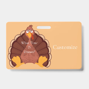 Thanksgiving Turkey Thunder_Cove ID Badge