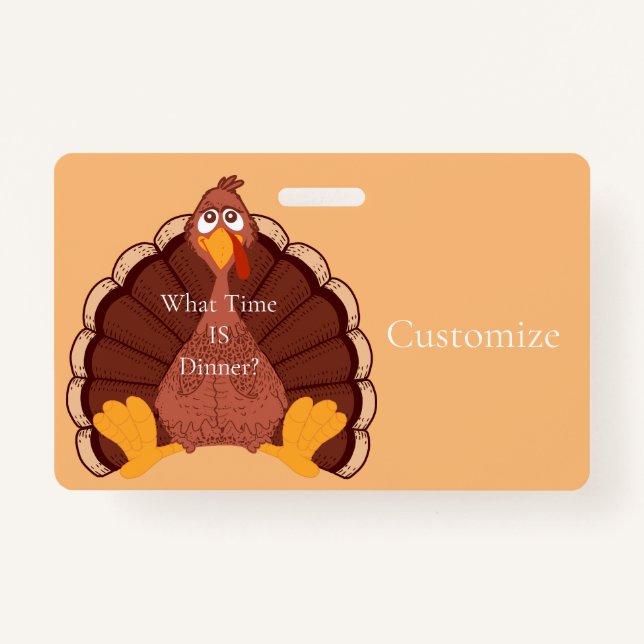 Thanksgiving Turkey Thunder_Cove   ID Badge (Front)