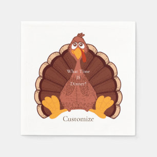 Thanksgiving Turkey Thunder_Cove Napkin