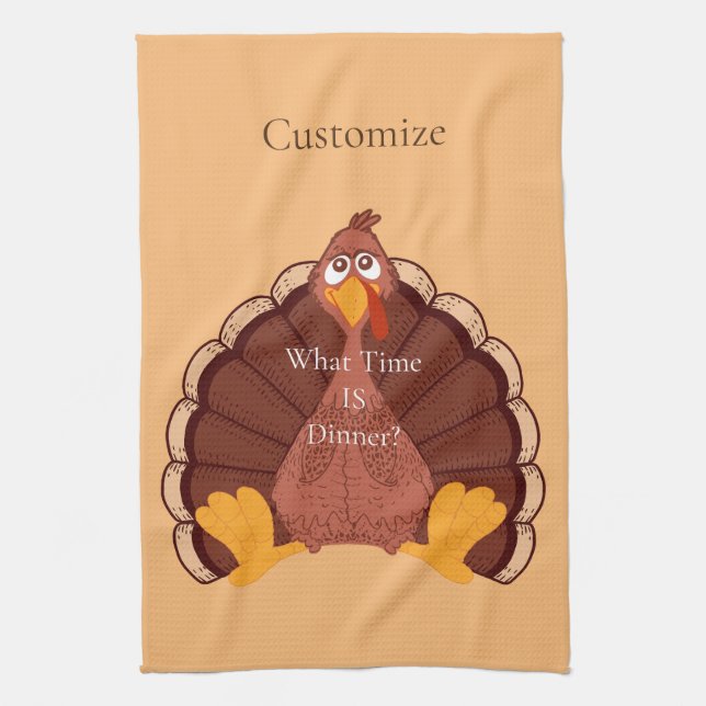 Thanksgiving Turkey Thunder_Cove   Tea Towel (Vertical)