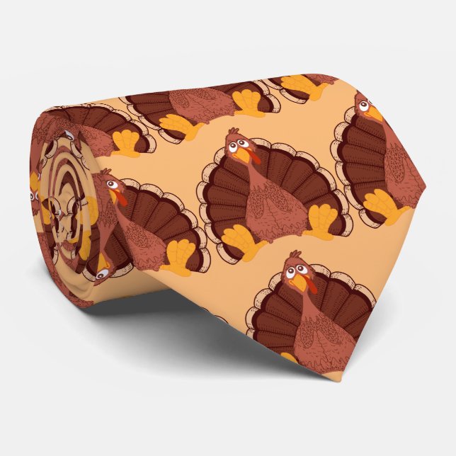 Thanksgiving Turkey Thunder_Cove   Tie (Rolled)